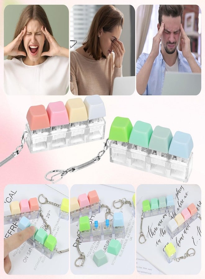 Lohoee Keyboard Fidget Toys Fidget Clicker Keyboard Button Fidget Keychain Decompression Toys for Stress Relief Office Pass the Time or Gift - Image 5